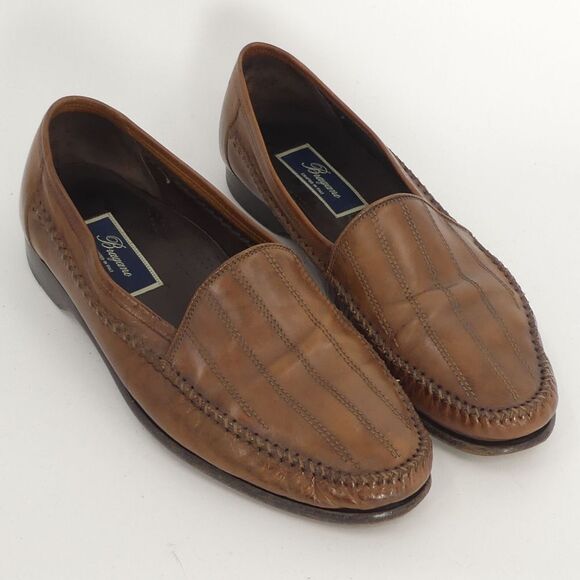 Bragano Brown‎ Leather Loafers Crafted in Italy Men\'s 10M main image 9